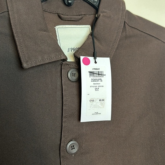 Jack & Jones Produkt Twill Lightweight Utility Overshirt Jacket in Brown - Picture 5 of 9